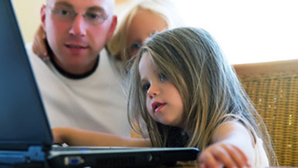 dyslexic girl using computer